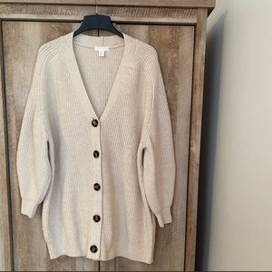H&M, Large knitted cream cardigan
